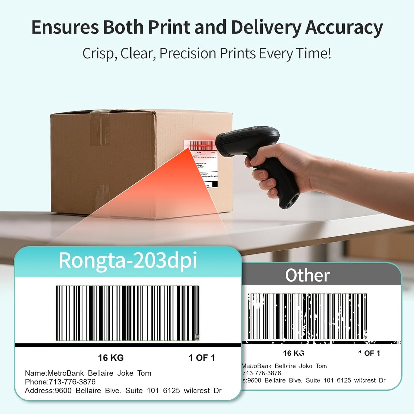 Rongta RP421A Thermal Shipping Label Printer (White)