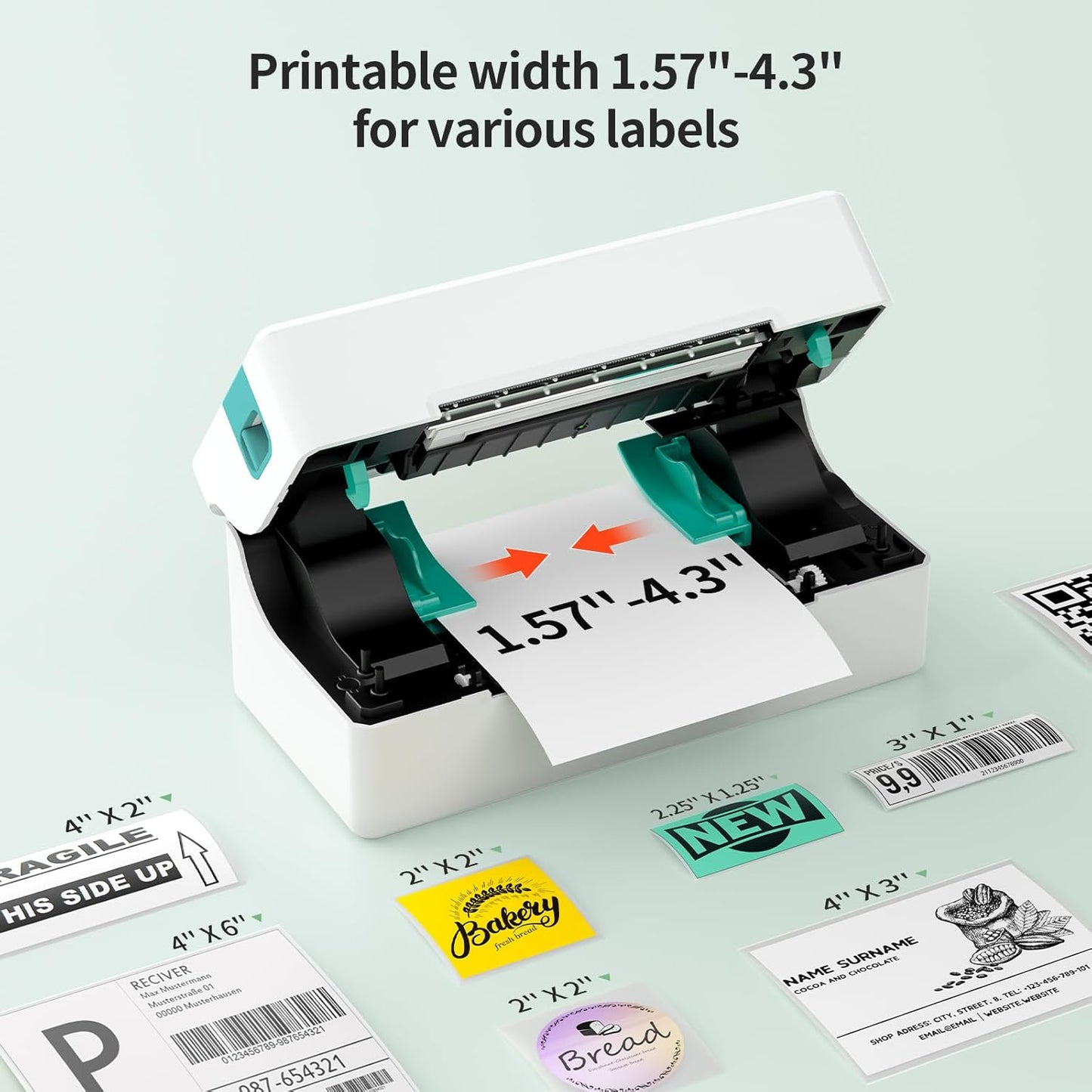Rongta RP421A Thermal Shipping Label Printer (White)
