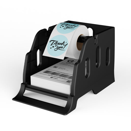 Rongta Label Holder for 4x6 Thermal Printers, Thermal Stickers Holder for Desktop Thermal Printer, Label Dispenser, Supplies for Office, Home for Small Business, Black