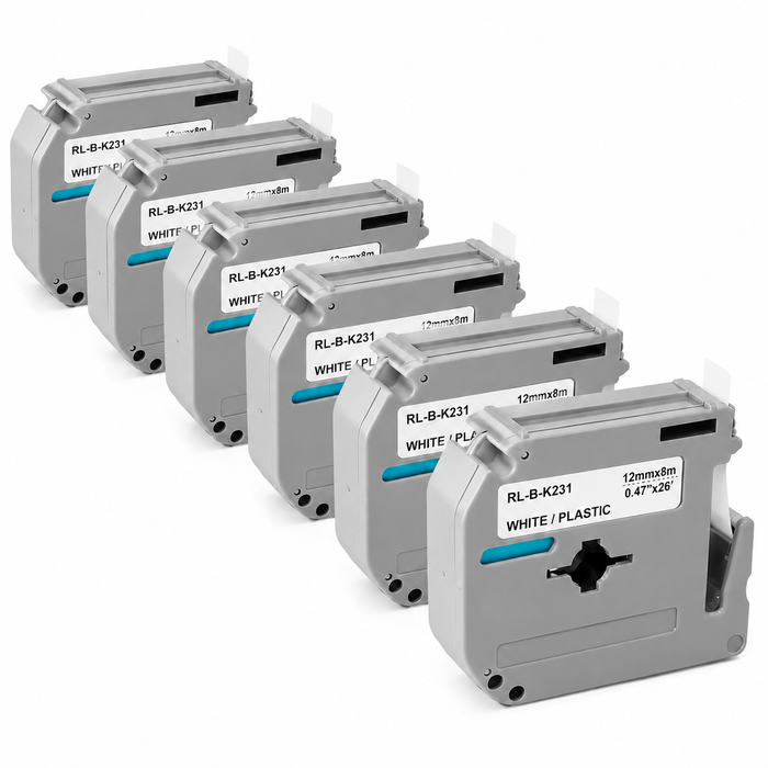 Rongta Label Maker Tape for TM95, Black on White 12mm x 8m