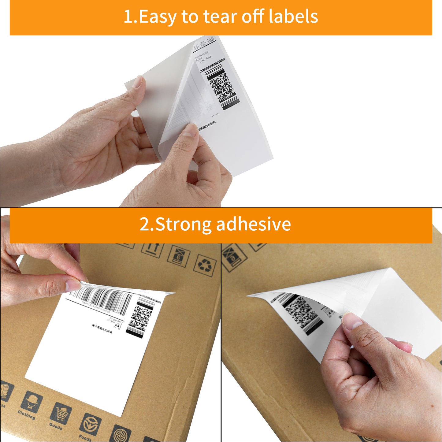 Rongta 4x6 inch Sticker Thermal Shipping Labels 500pcs