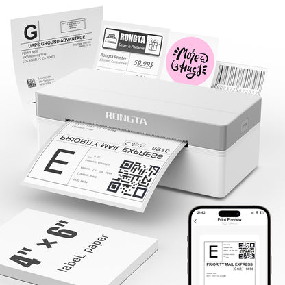 Rongta RP425 Thermal Shipping Label Printer (White)
