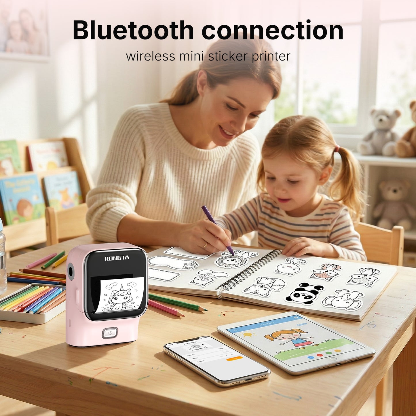 Rongta R22B Bluetooth Label Maker Machine For Office