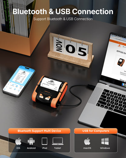 RPP300 Portable 80mm POS Receipt Printer