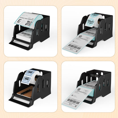 Rongta Label Holder for 4x6 Thermal Printers, Thermal Stickers Holder for Desktop Thermal Printer, Label Dispenser, Supplies for Office, Home for Small Business, Black