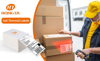Rongta 4x6 inch Sticker Thermal Shipping Labels 500pcs