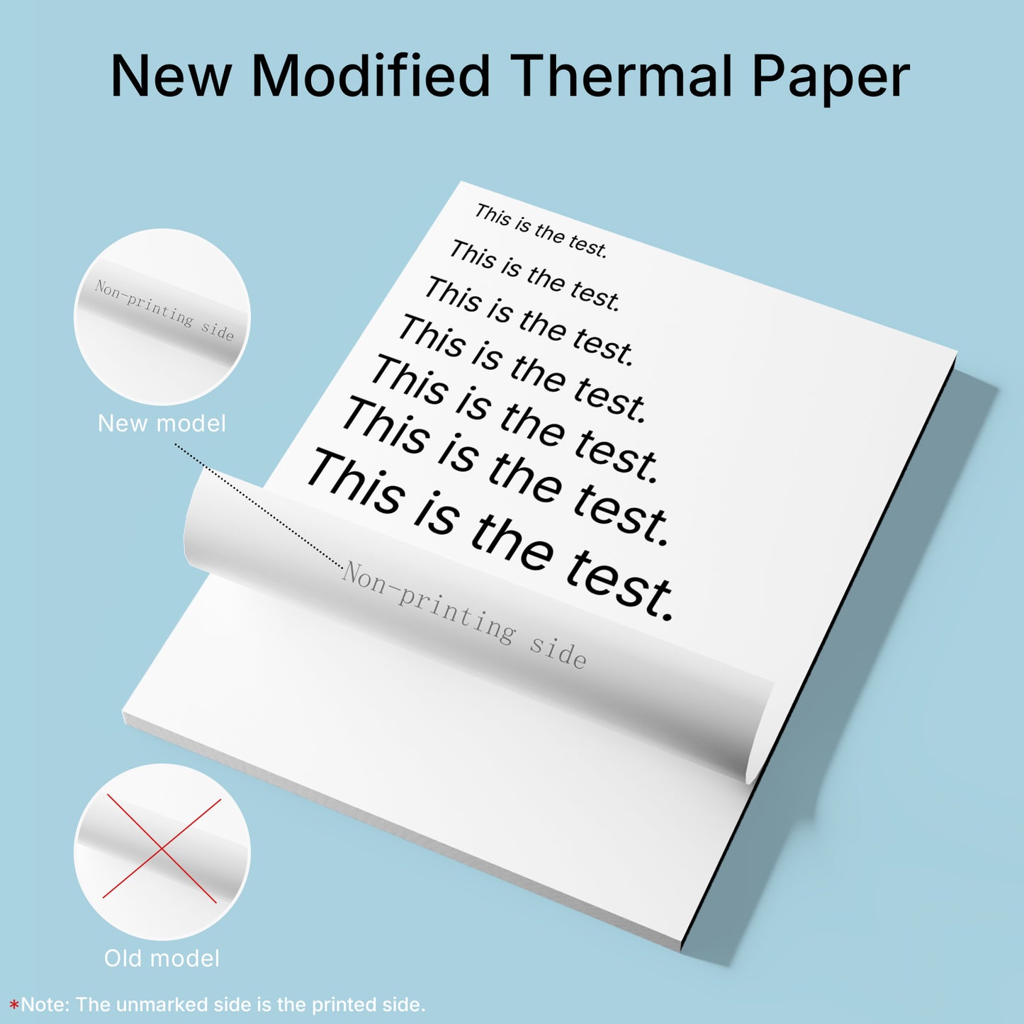 Rongta Thermal Printer Paper 8.5x11 Inches 200 Sheets, Single US Letter Size,Compatible with Portable Printer, Printing Thermal Paper for F81, F82, PN81, 200 Sheets