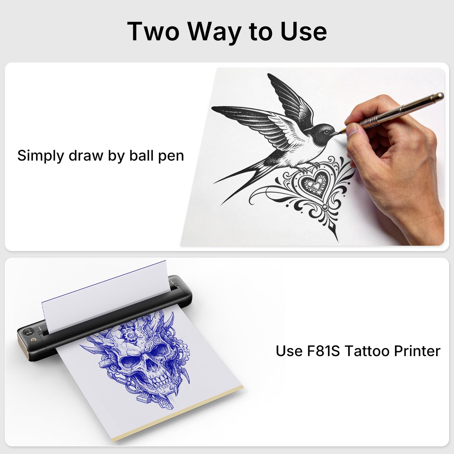 RONGTA Tattoo Transfer Paper, A4 Size Thermal Stencil Paper for Tattoo Transfer Printer, Stencil Paper for Tattooing (8.25x11.75 Inch (Pack of 100))