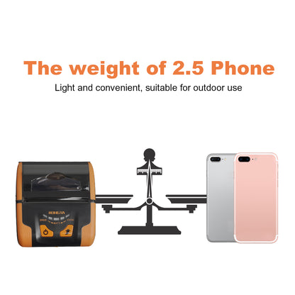 Rongta Portable 80mm POS Printer, Mobile Thermal Receipts Printer, USB&Bluetooth Connection, Compatible with Android Phone, Do Not Square/Ipad/Computer/Android Tablet(RPP300)