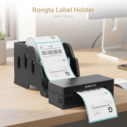 Rongta Label Holder for 4x6 Thermal Printers, Thermal Stickers Holder for Desktop Thermal Printer, Label Dispenser, Supplies for Office, Home for Small Business, Black