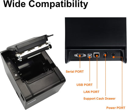 Rongta POS Thermal Receipt Printer, 80mm (RP326)