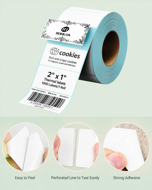 2*1 inch Rolled Thermal Labels 750pcs