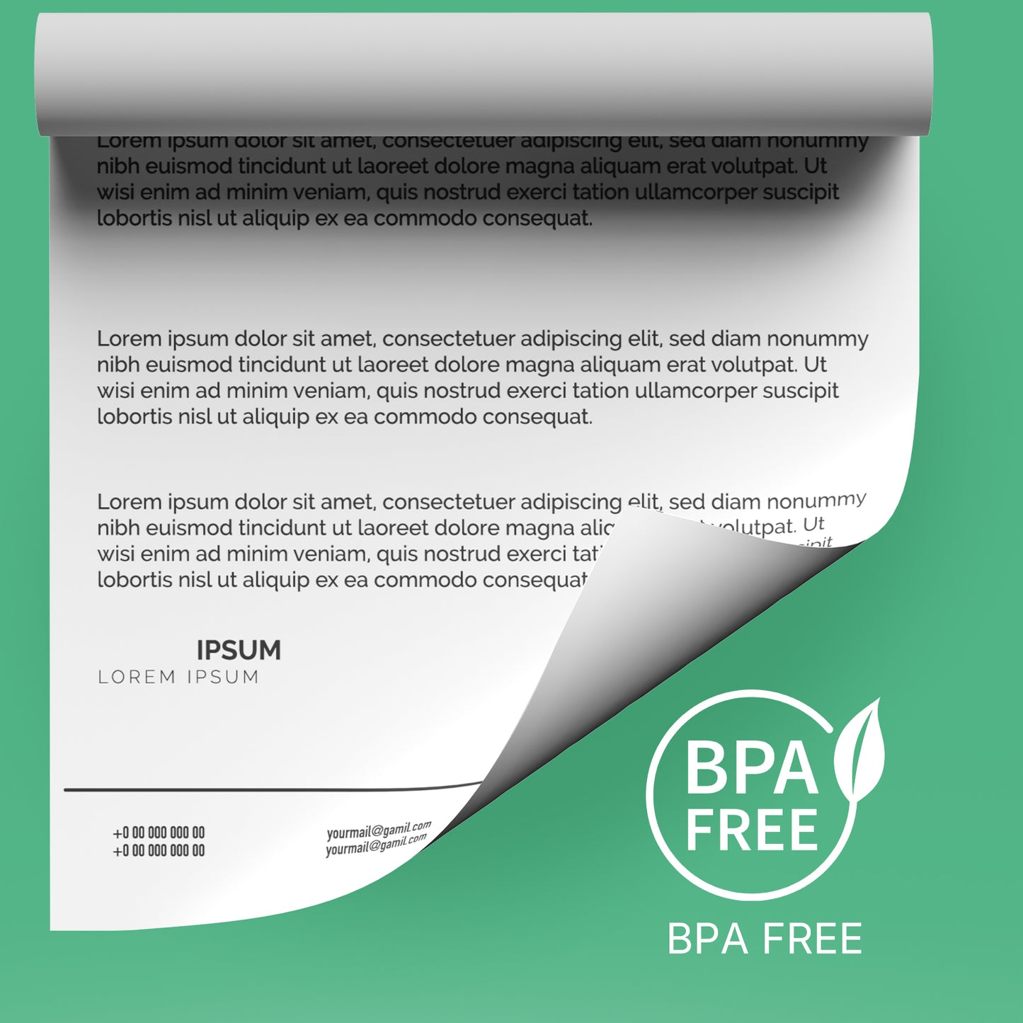 Thermal Printer Paper 8.5x11 Inches, Single US Letter Size, Suitable with Most Thermal Portable Printers, 3 Rolls