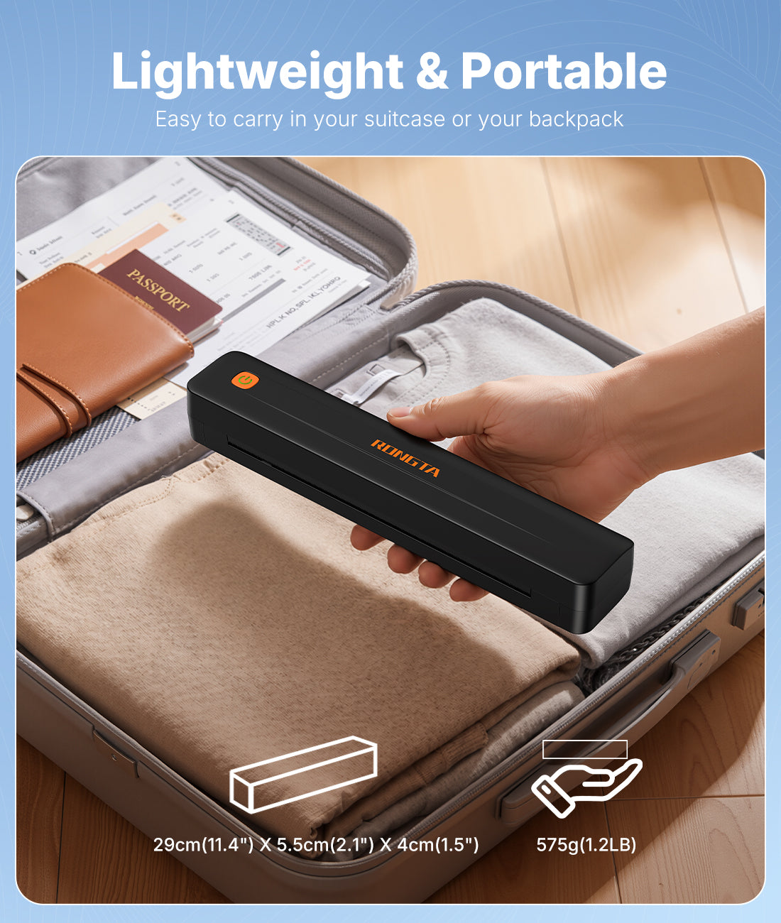 Rongta F11 Bluetooth Thermal Portable Printer Support US Letter