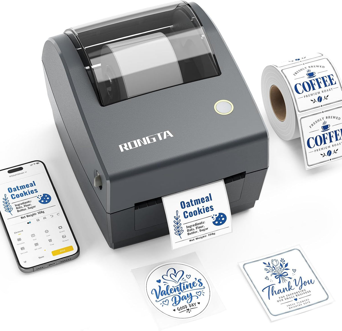 Rongta RP310D Dual-Color Thermal Label Printer