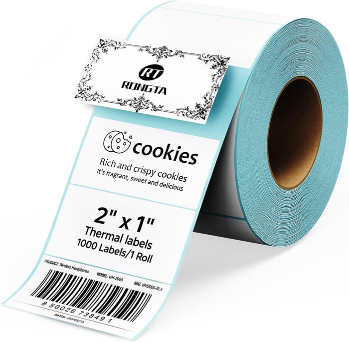 2*1 inch Rolled Thermal Labels 750pcs
