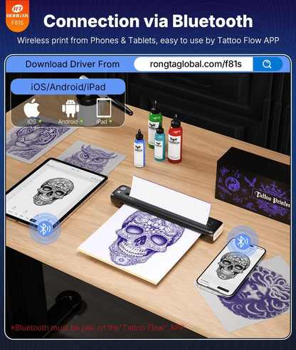 Rongta F81S Tattoo Stencil Printer (Purple)