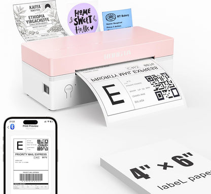 Rongta RP425 Thermal Shipping Label Printer (Pink)