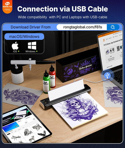 Rongta F81S Tattoo Stencil Printer (Purple)