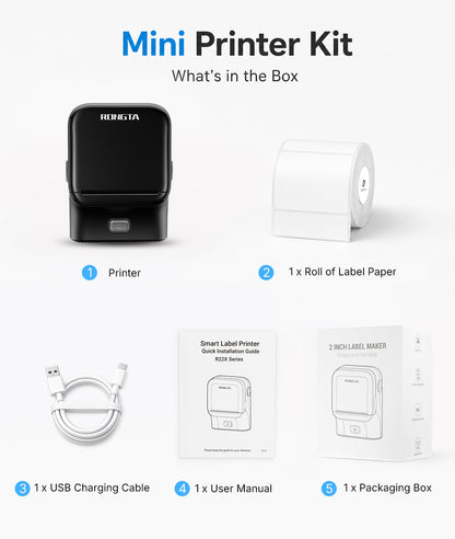 Rongta R22A Bluetooth Label Maker Machine For Office
