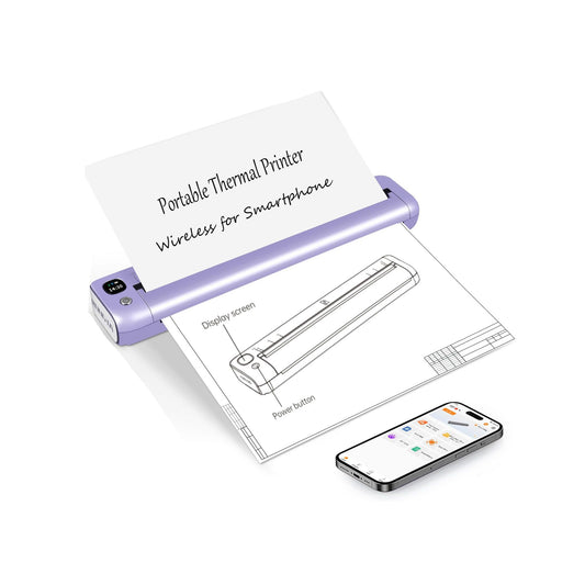 Rongta F81 Bluetooth Thermal Portable Printer Support US Letter (Purple)