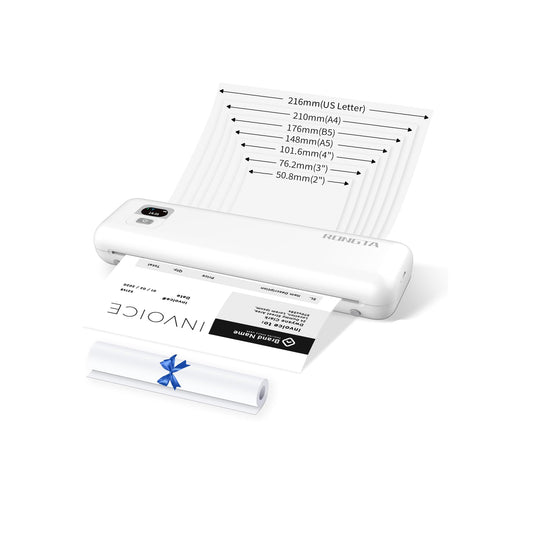 Rongta F82 Bluetooth Thermal Portable Printer Support US Letter (White)
