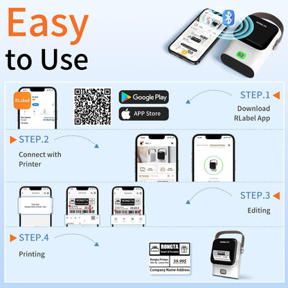 Rongta R22 Bluetooth Label Maker Machine For Office