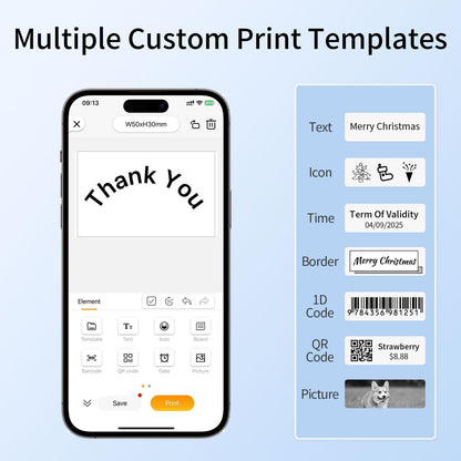 Rongta R22 Bluetooth Label Maker Machine For Office