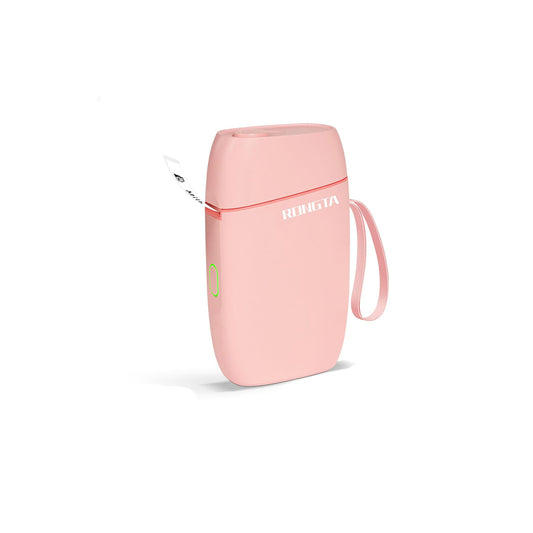 Rongta R5 Mini Label Maker Machine with Tape (Pink)