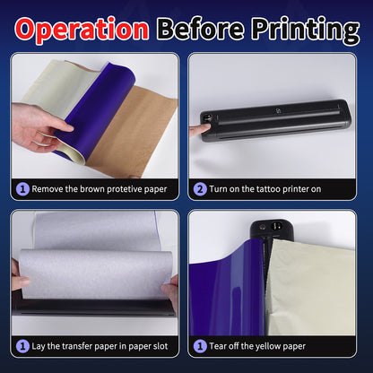 Rongta Tattoo Stencil Printer, Wireless Tattoo Machine, Black