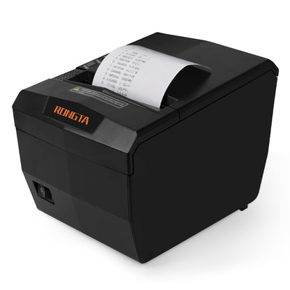 Rongta POS Receipt Printer, 80mm Thermal Printer with USB/Serial/Ethernet and Auto Cutter for Kitchen and Retail Use, Cash Drawer Support for Windows/Mac/Linux (RP327)