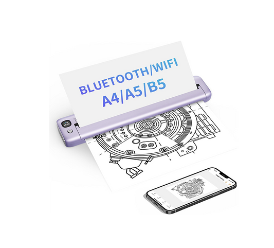 Rongta F81 Bluetooth Thermal Portable Printer Support US Letter (Purple)